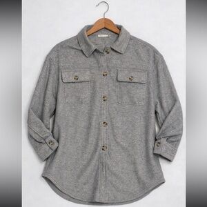 Mountain and Isles Gray Knit Shacket Shirt Jacket Unisex Size M